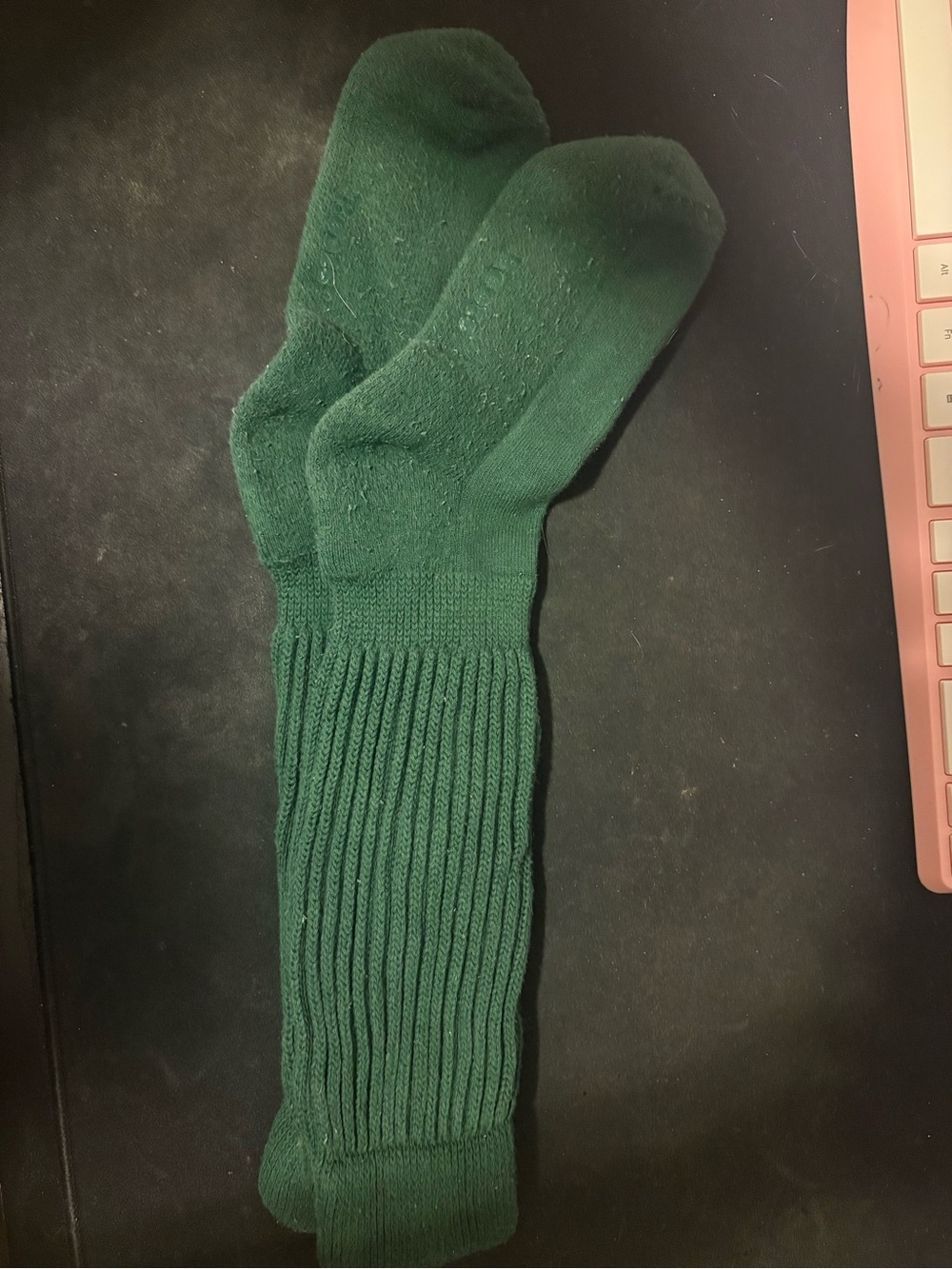Roots Women’s Green Ribbed Long Knit Sweater Socks